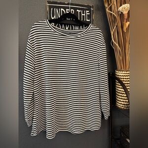 Black and White Striped Sweater